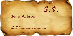 Séra Vilmos névjegykártya